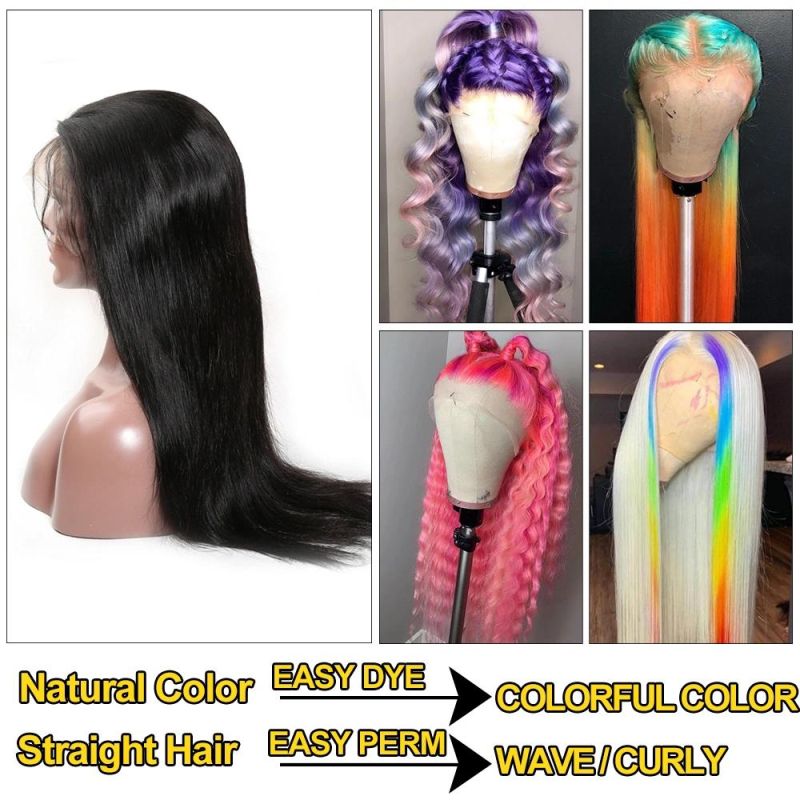 Human Hair 13X4 Body Wave Lace Front Wig Pre Plucked 200% Density HD Transparent Lace Frontal Human Hair Wigs