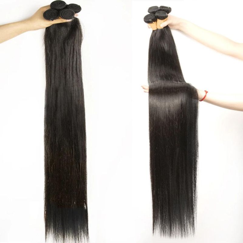 Brazilian Straight Hair Bundles 100% Natural Human Hair Bundles Double Wefts Thick Remy Hair 40 Inches
