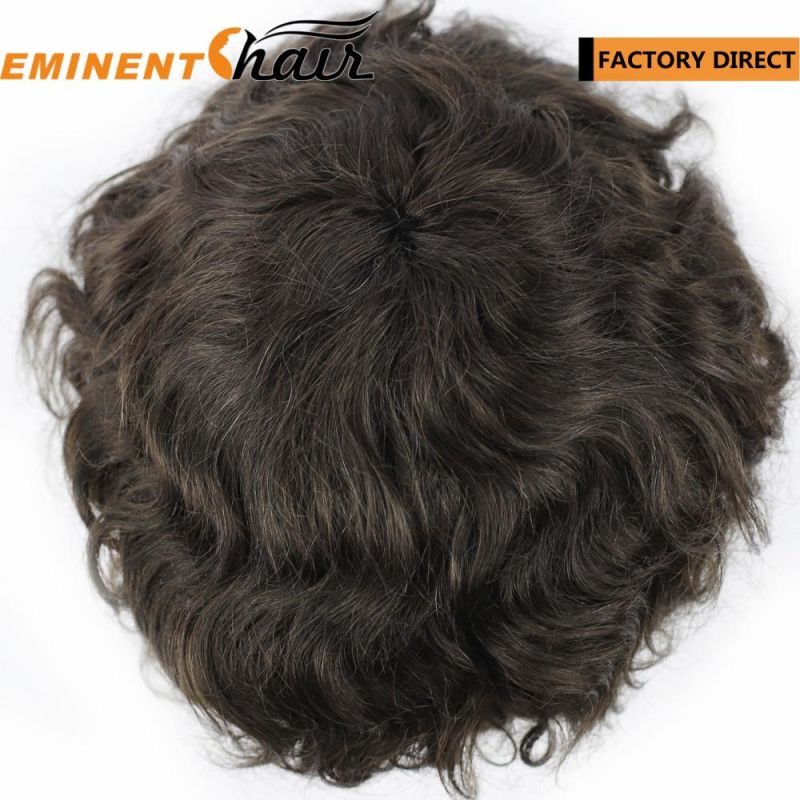 Q6 Human Hair Lace Men′s Stock Toupee