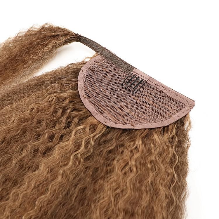 Unprocessed Natural Yaki Kinky Straight Human Hair Ponytail Hair Extension