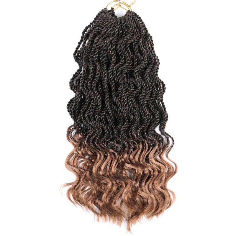 14" Senegalese Twist Crochet Braids Hair Wavy Ends Hair Braiding