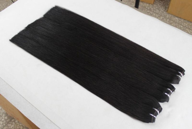 Straight Brazilian Human Hair Hair Bundles Black Color Remy Human Hair Weaving Bundles Extensions