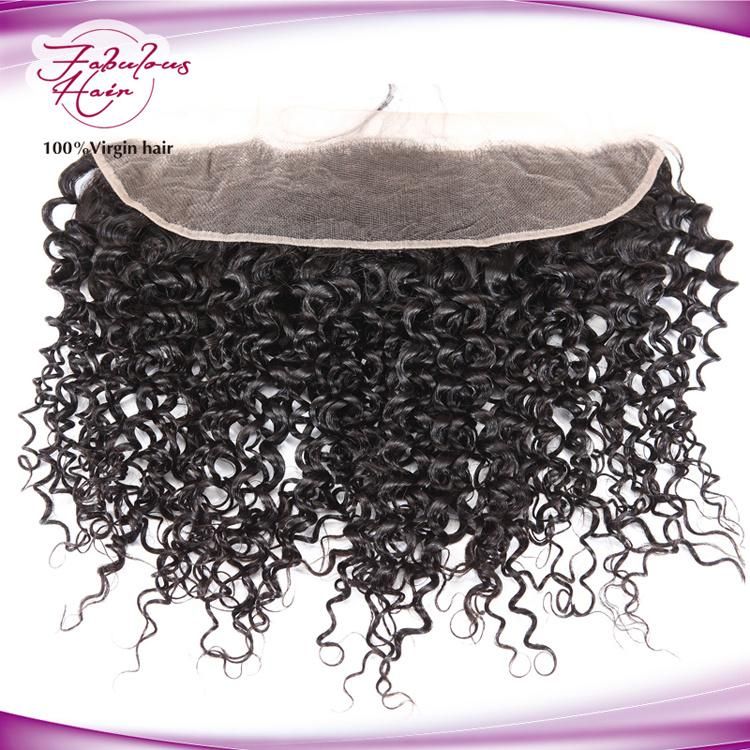 Popular Brazilian Virgin Human Hair Curly Lace Frontal 13*4