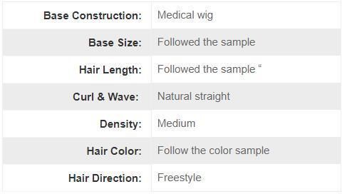 Gn5460 Full Hand Made Mono Top Medical Wig Both Sides Non Slip PU Female Toupee