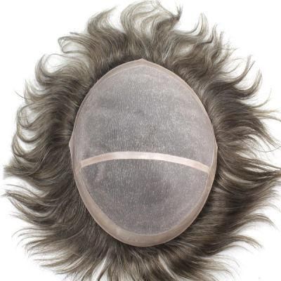 Fine Mono Base with Npu Perimeter Human Hair Replacement System