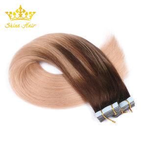 Balayage Color 100% Human Hair Extension for Tape in Remy Hair Double Drawn