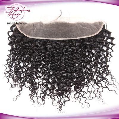 Quality Unprocessed Cambodian Curly Hair HD Lace Frontal Black Color