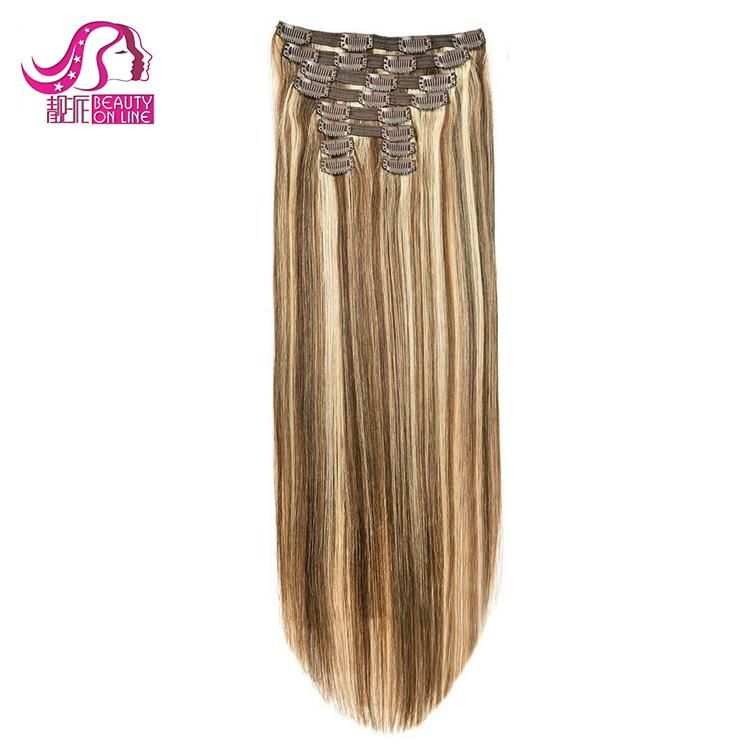Bohemian Remy Human Hair Triple Weft Double Drawn Luxury Full Head 120g 150g 220g Remy Clip in Hair Extension for White Women