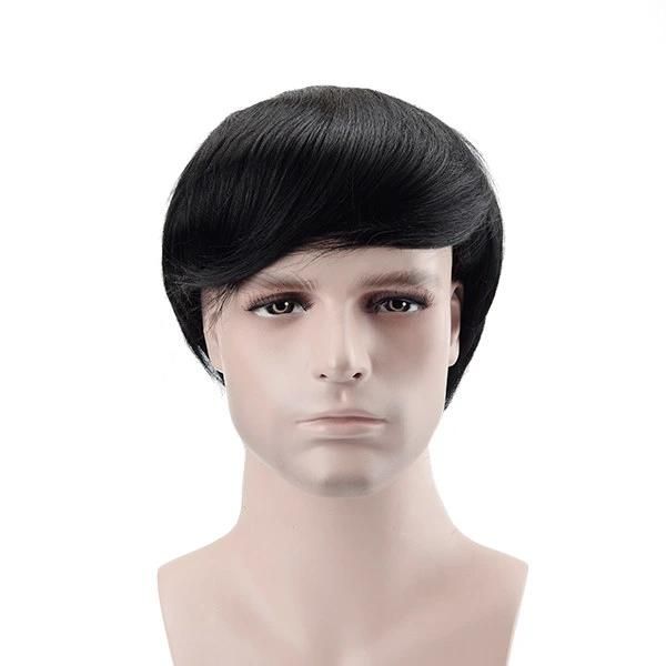 Thin Skin Base Single Split Knots Men′s Toupee