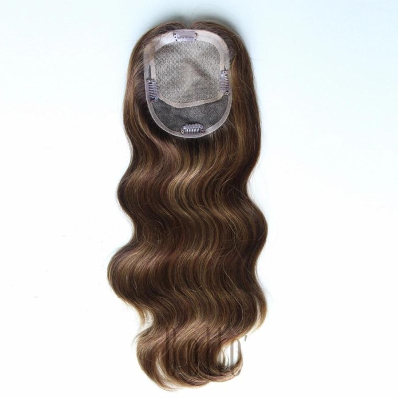 Natural Looking Human Hair Mono Topper for Hair Loss People