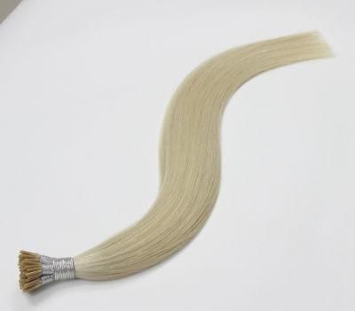 I-Tip Extensions Brazilian Straight Human Hair Bundles Blonde Color Remy Human Hair Extensions 613