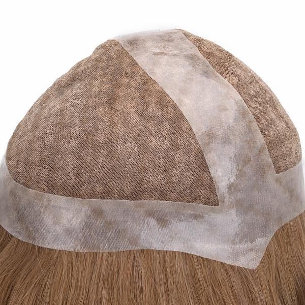 French Lace with Clear PU Full Cap Hair System with Chessboard Highlights New Times Hair