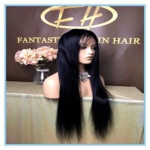 High Quality Hot Sales Jet Black Color Silky Straight Full Lace Human Hair Lace Wigs with Factory Price Wig-062