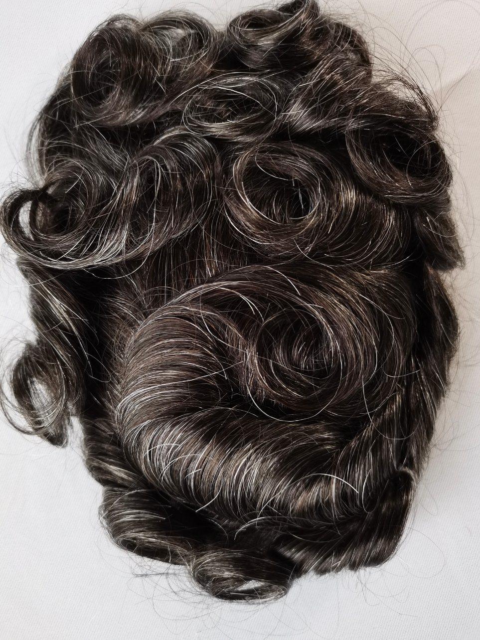 2022 Bleached Knots Full Swiss Lace Human Hair Toupee