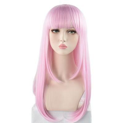 Behappy Amazon&prime;s Long Pink Straight Wigs