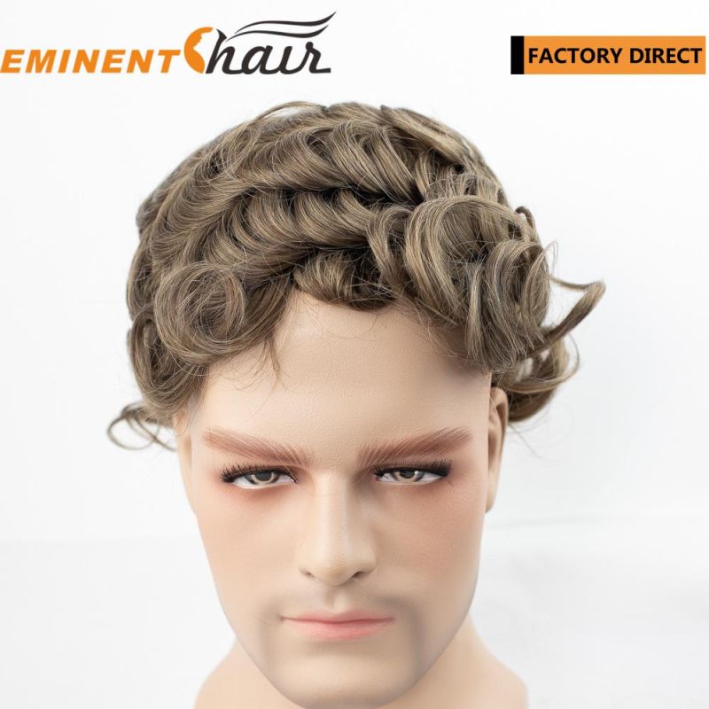 Custom Men′s Wig Factory Direct Mono Base Wig for Men