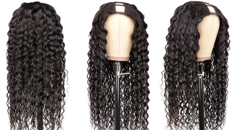 Cheap Glueless 150% Density U Part Human Hair Wigs for Black Women, U Part Human Hair Wig, Curly U Part Wigs