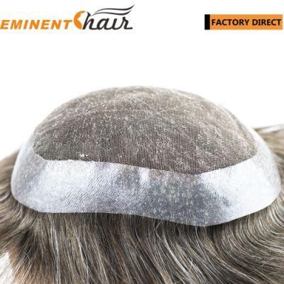 Natural Effect French Lace Indian Hair Men&prime;s Hair Replacement System