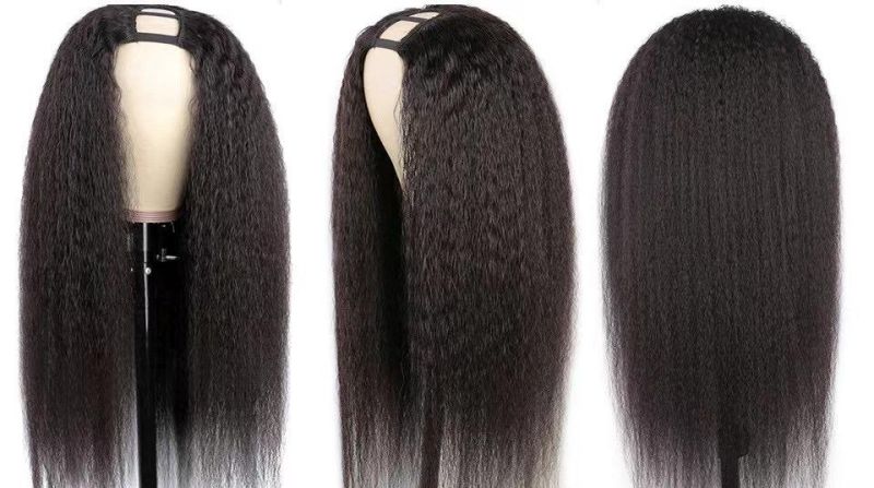 U Part Wig Wholesale Cheap Price Sewing Machine 100% Virgin U Part and Headband Human Hair Wig Vendors