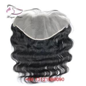 Transparent 13X6 Lace Frontal Body Wave Remy Brazilian Human Hair Free Part Natural Color