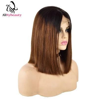 Alinybeauty Wholesale Brazilian Human Hair Short Bob Wig Lace Front Wig