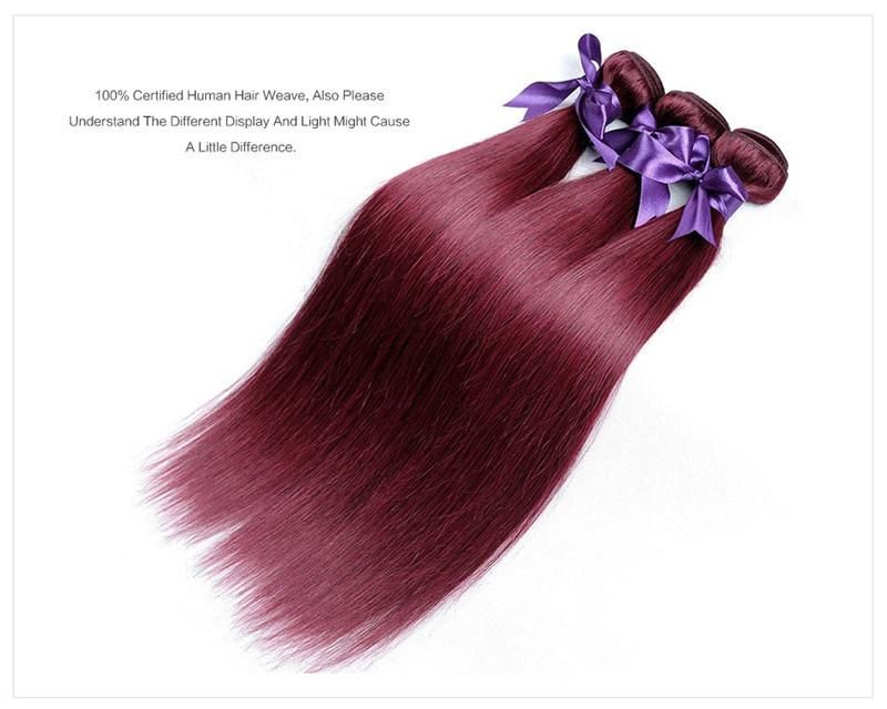 Brazilian Hair Weave Virgin Human Hair Burgundy 99j Wholesale Price