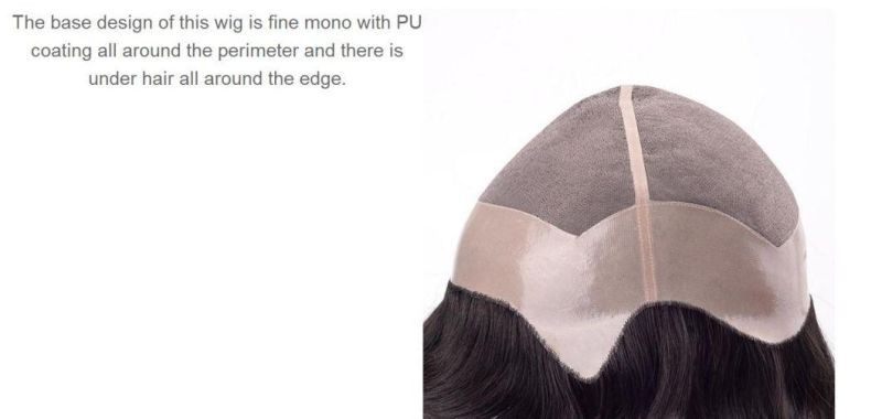 New High Quality Mono Base Men′s Toupee Wigs