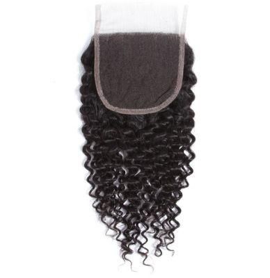 Kbeth Kinky Curly 4*4 Transparent Lace 14 Inch Closure Cheap Price Toupees From China Xuchang Factory Wholesale Price