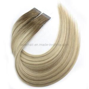 High Quality Mix Color Tape Human Hair Extension Seamless PU Tape Weft Hair