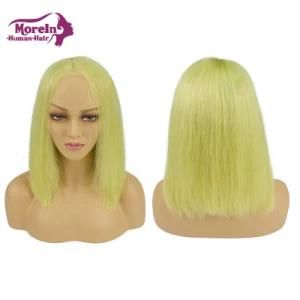 Transparent Lace Light Yellow Color Short Bob Lace Frontal Wig Wholesale Distributors