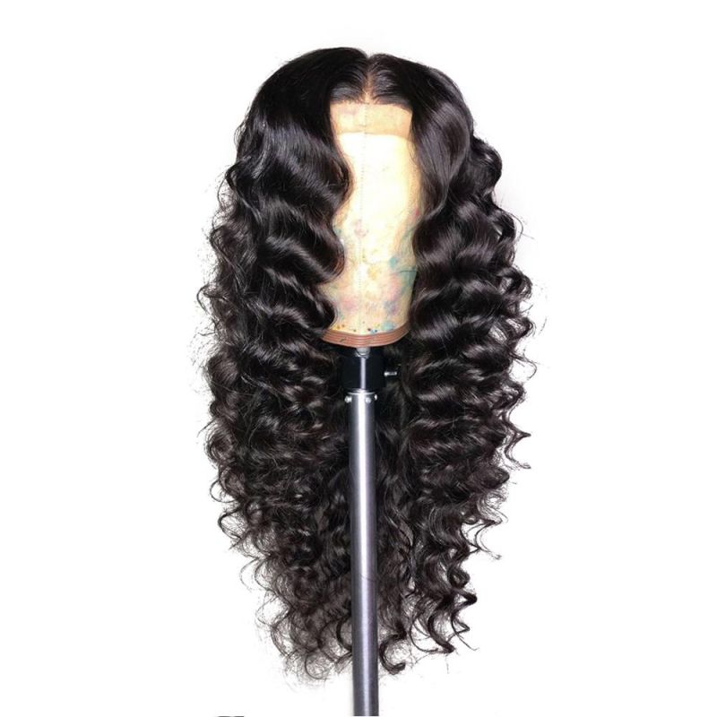 Wholesale Lace Front Wigs Loose Wave Hair Wigs 4X4 Lace Cloure Hair Wigs 150 Density Brazilian Virgin Human Hair Wigs 20 Inch