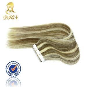 Mix Color PU Skin Virgin Indian Human Hair