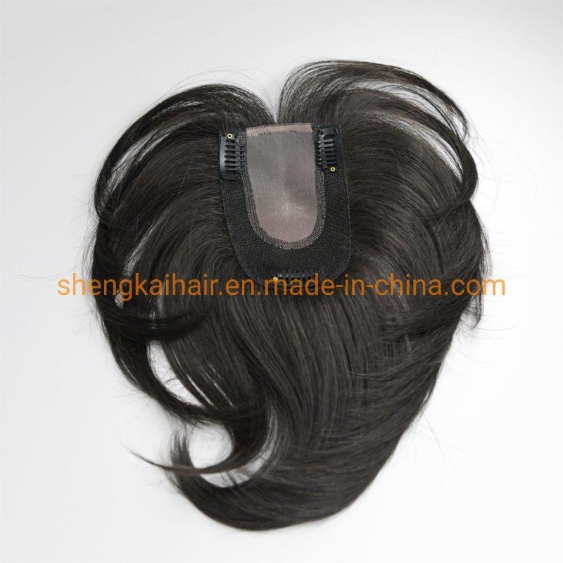 Wholesale Premium Quality Full Hantied Quality Human Hair Synthetic Hair Mix Women Hair Toppers