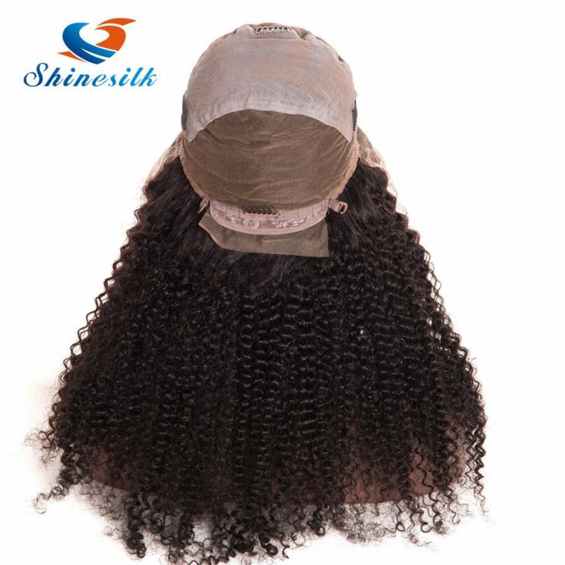 Pre Plucked Kinky Curly Lace Wig Brazilian Lace Front Human Hair Wigs with Baby Hair Non-Remy Natural Hairline for Afro Women