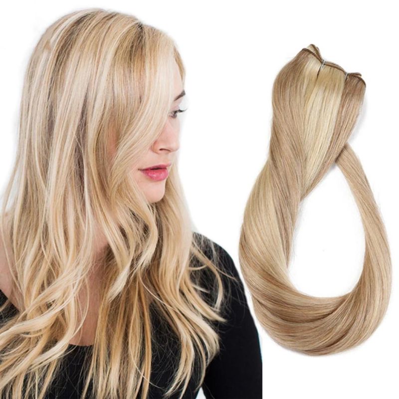 Ombre Straight Human Hair Weaves Bundle 10"-30" Blond Brazilian Human Hair Bundles Remy Hair Extensions Nordic Color