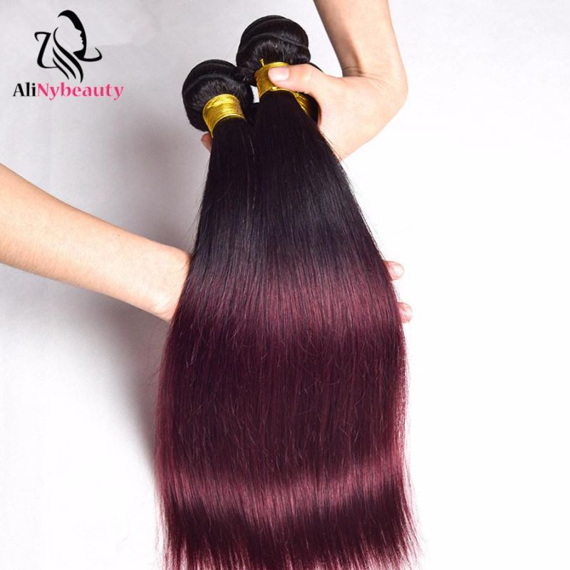 Straight Brazilian Human Hair Ombre Color 1b 99j Wholesale