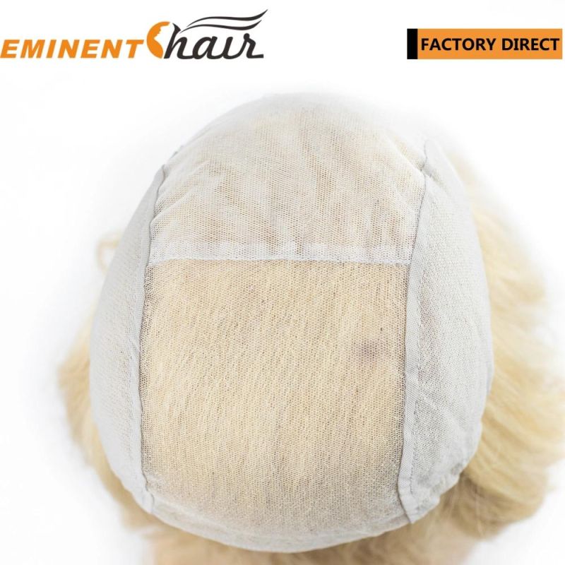 Women Wig Lace Wig Human Hair Blond Custom Made Anti-Slip Wig