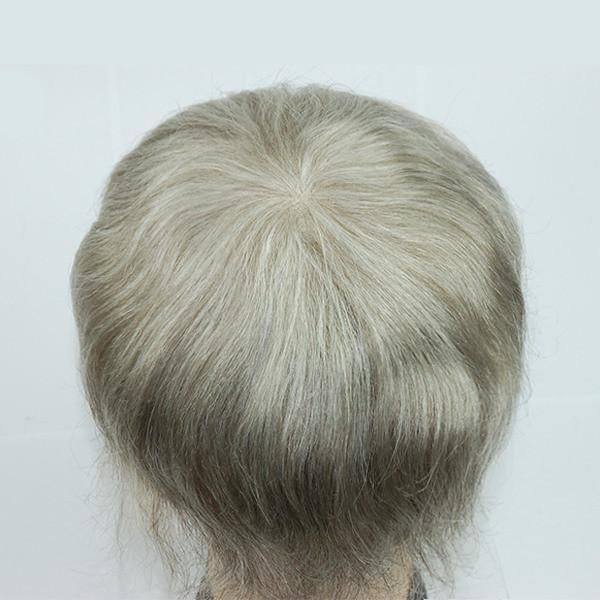 (LT218) German Net and PU Coating Natural Human Hair Toupee