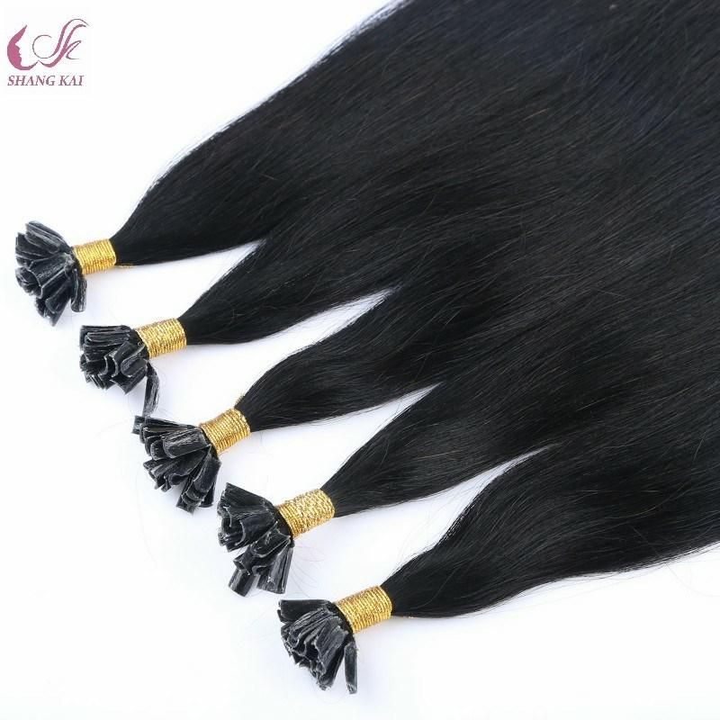 Silky Straight Silicone Free Factory Price Nail/U Tip Hair Extension