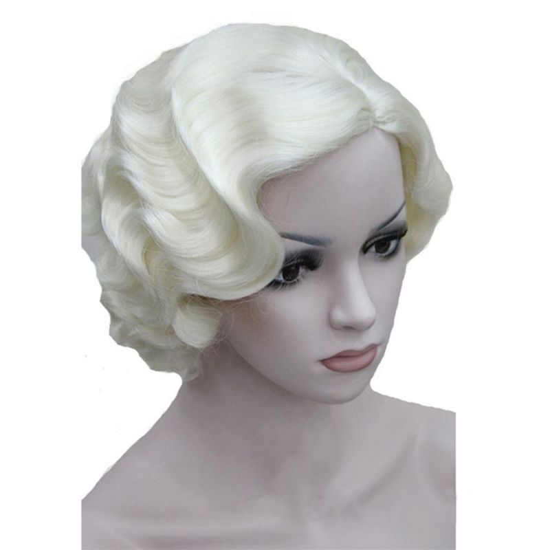 Lace Front Flapper Hairstyles Wig for Women Finger Wave Retro Style Short Human Hair Remy Brazilian Wig Cosplay