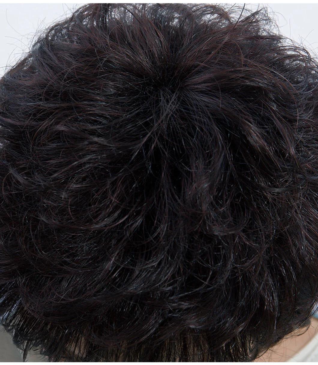 Pixie Wig Female Short Hair Short Straight Hair Fashion Natural Black Hair Headdress Wigs Brazilian Human Hair Wigs