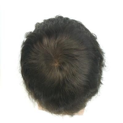 Men&prime;s High Quality Lace Toupee Wig Real Human Hair Custom Made