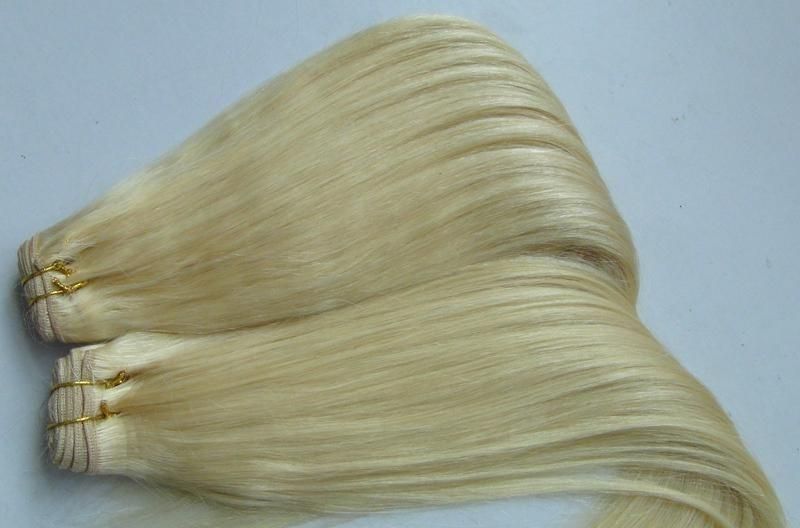 Blonde Color 613# Silky Straight Remy Hair Weft Extension