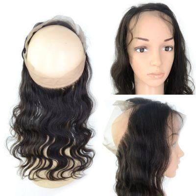 Angelbella Virgin Mink Brazilian Human Hair Frontals 1b# Body Wave 360 Lace Frontals