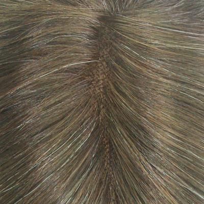 Fine Welded Mono Invisible Base with Bleaching Natural Toupee