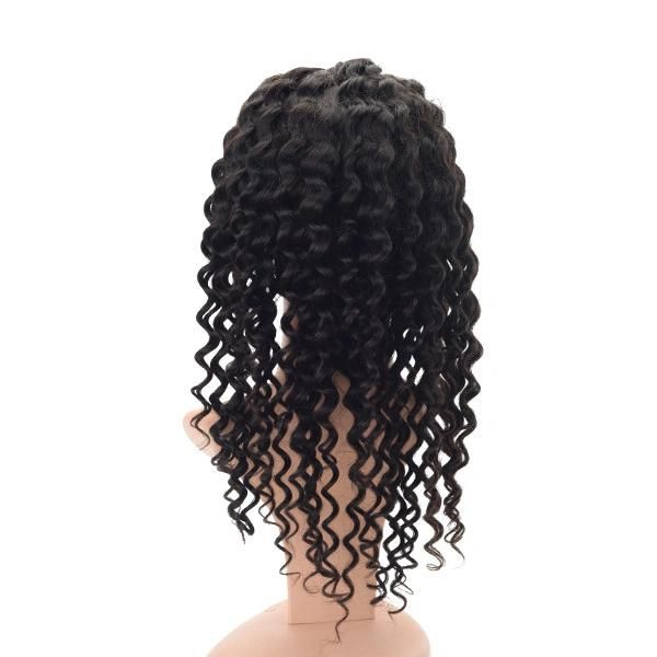Deep Wave Lace Front Ladies High Quality Black Human Hair Replacement