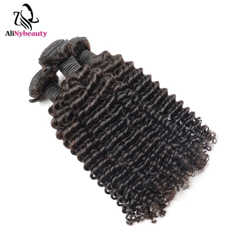 Alinybeauty Virgin Hair with Full Cuticle Unprocessed Top Quality Brazilian Raw Human Hair Small Deep Wave Hair Extension