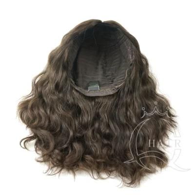 China Wig Factory Direct Selling Natural Unprocess Brazilian Virgin Hair Wavy Wig for Kosher Women