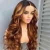 Kbeth Unprocessed Natural Remy Virgin Cuticle Aligned Brazilian Ombre Body Weave Hair