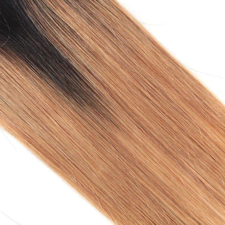Wholesale 4X4 Lace Frontal Closure Silky Straight Human Hair #1b/27